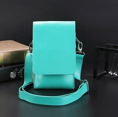 手染めターコイズマーブルのシザーケース 手染め・手縫い)がま口シザーケース濃紺アンティーク